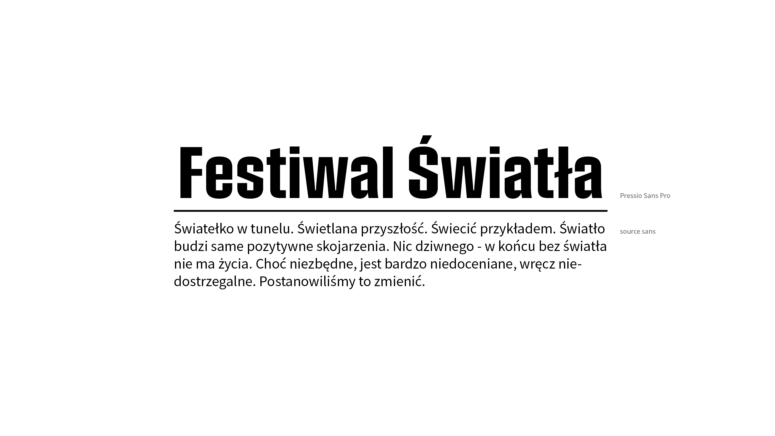 Festiwal Światła font styles