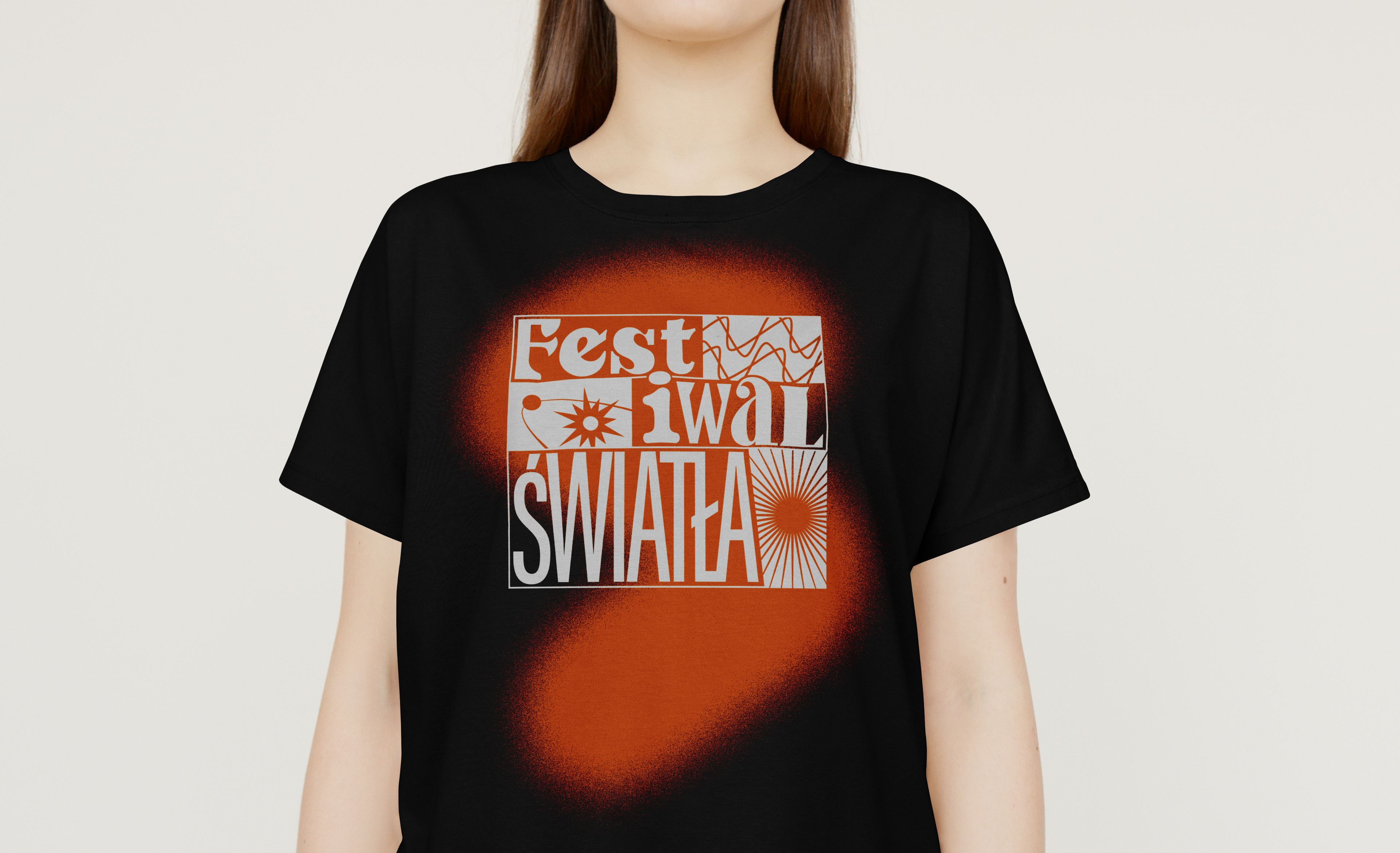 a t-shirt with a branding of Festiwal Światła