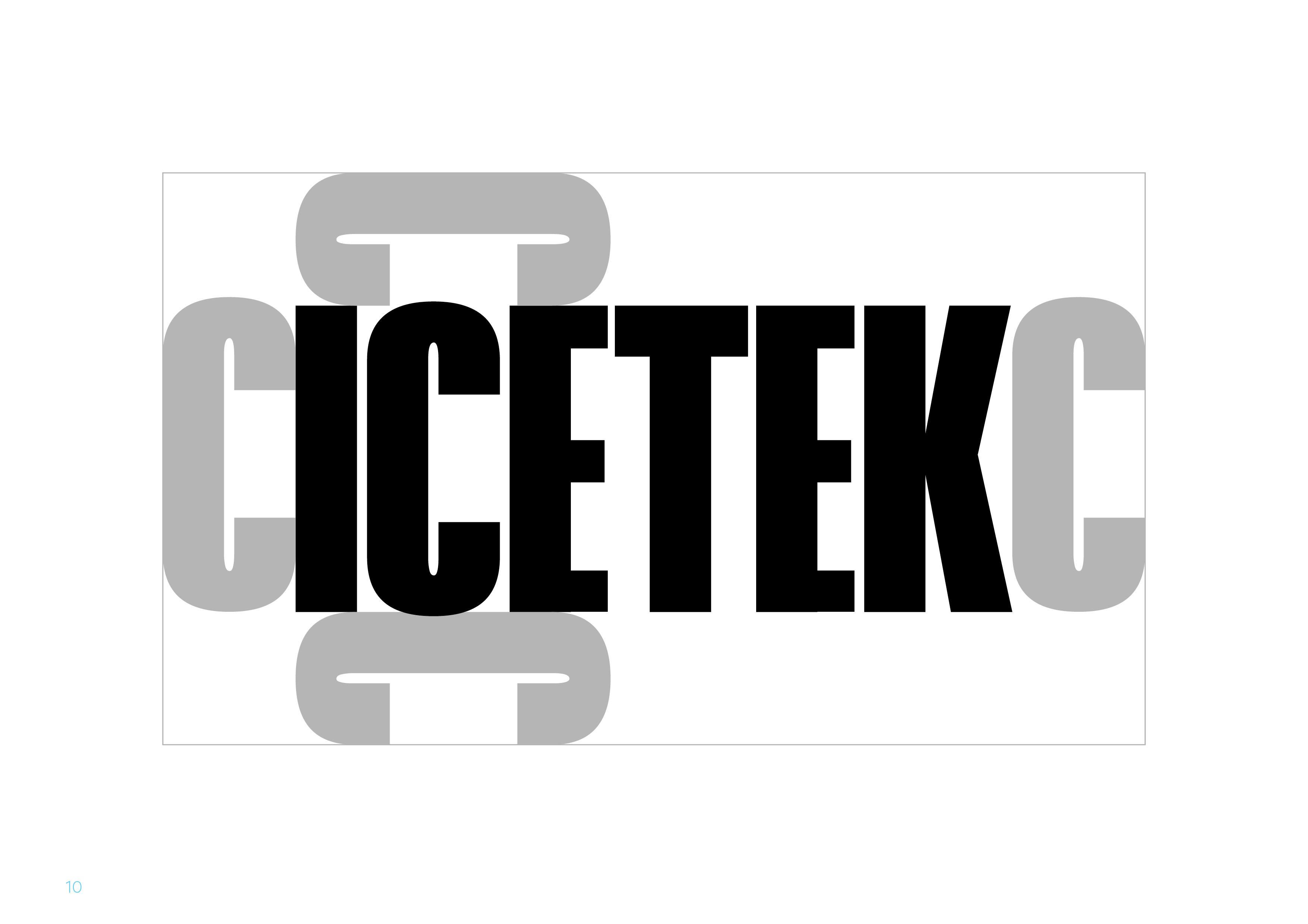 Various examples of the ICETEK logotype.