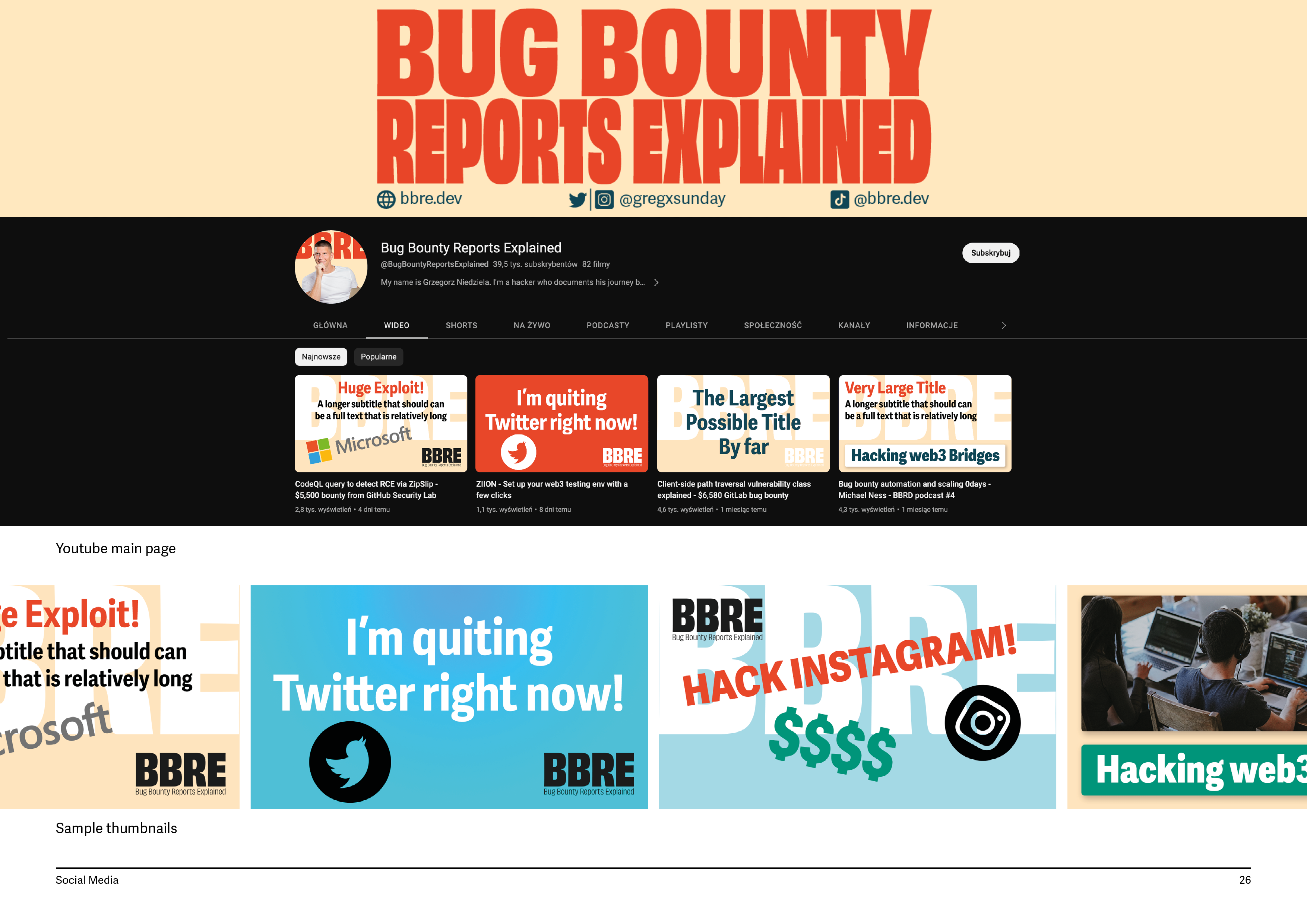 A page from the 'Bug Bounty Reports Explained' brandbook