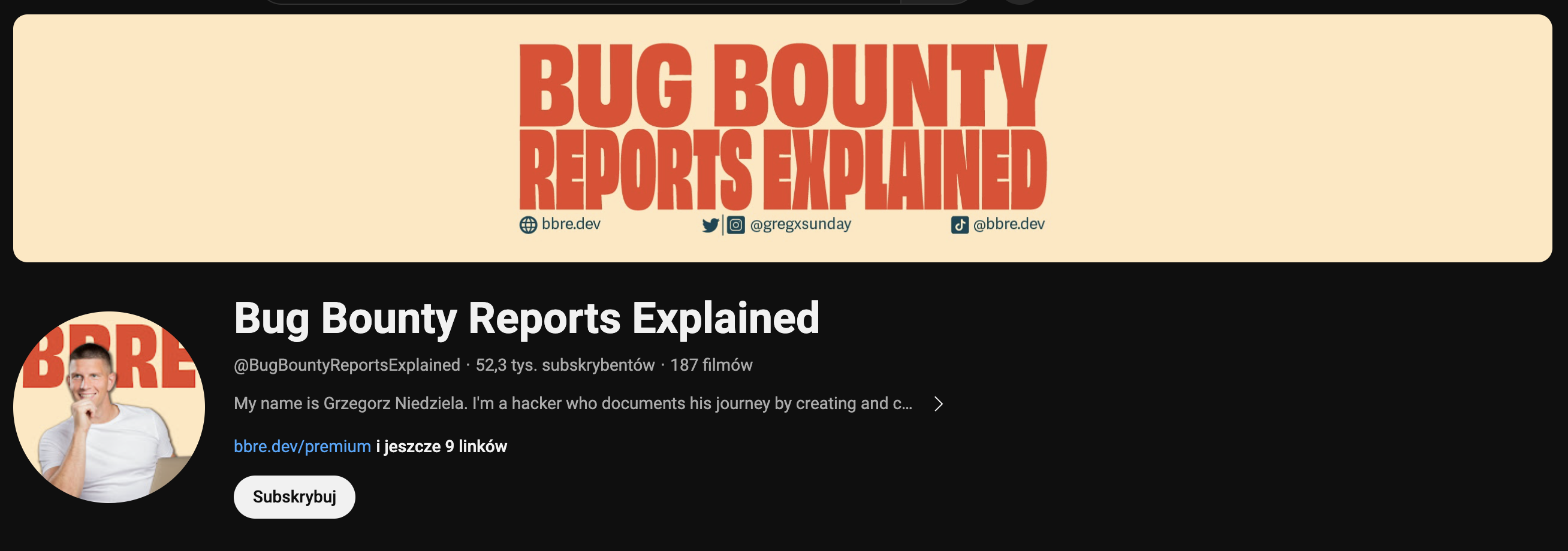 Picture of 'Bug Bountry Reports Explained' branding being used on youtube